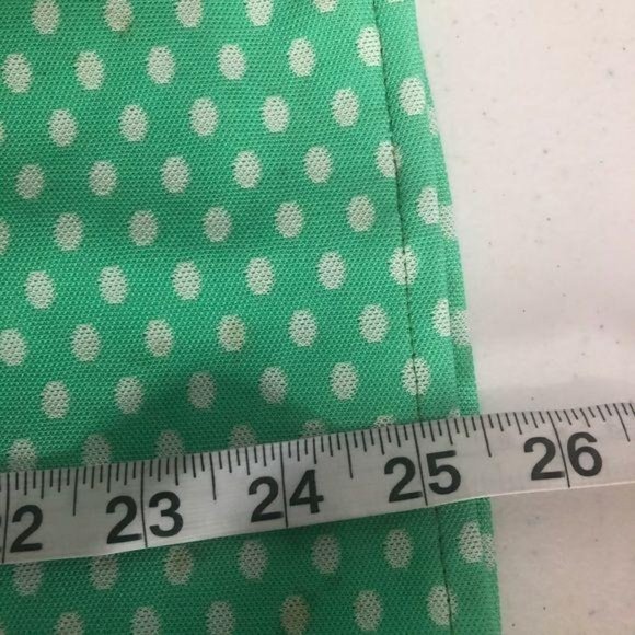 Vintage 1960s Green Polka Dot Button Down Shirt - Picture 5 of 11